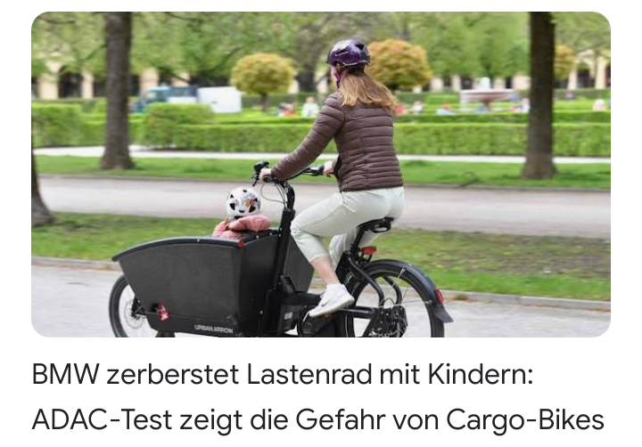 Zeigt der ADAC-Test nicht vielmehr die Gefahr von Autos? 🤔