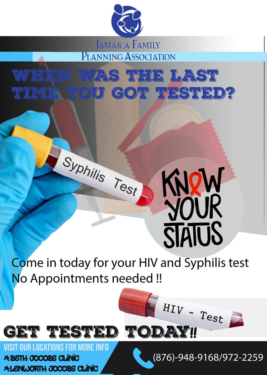 Know your status, get tested today!!