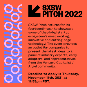 unmandersoncre's tweet photo. Calling all startups! Early Bird Applications for #SXSWPitch close September 9th. Apply asap! https://t.co/BWuo0XkZII https://t.co/WAND9Ofo40