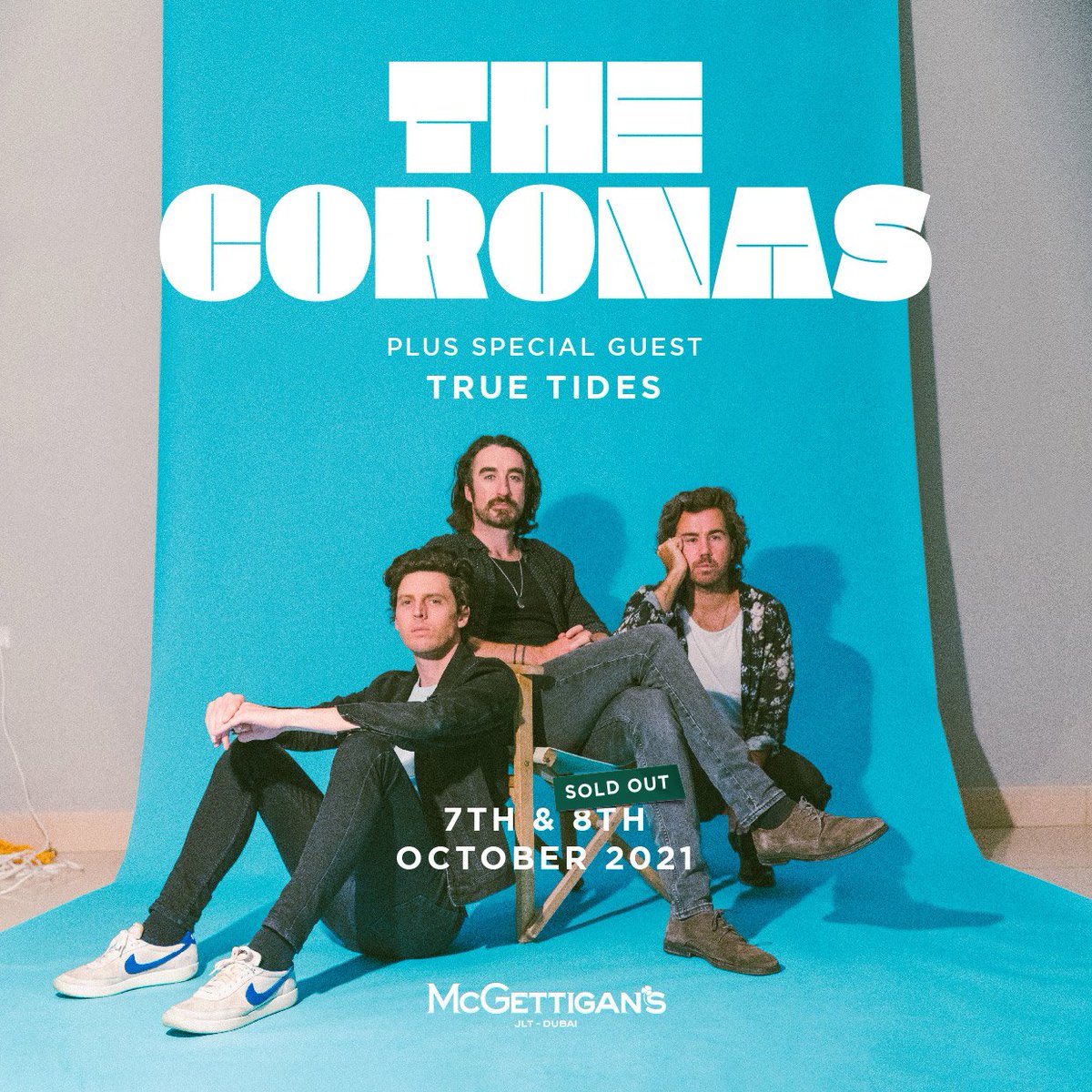 Delighted to announce we'll be supporting <a href="/TheCoronas/">The Coronas</a> for their 2 sold out shows <a href="/McGettigansPub/">McGettigan's Pub</a> in Dubai on the 7th and 8th October. So excited for this!