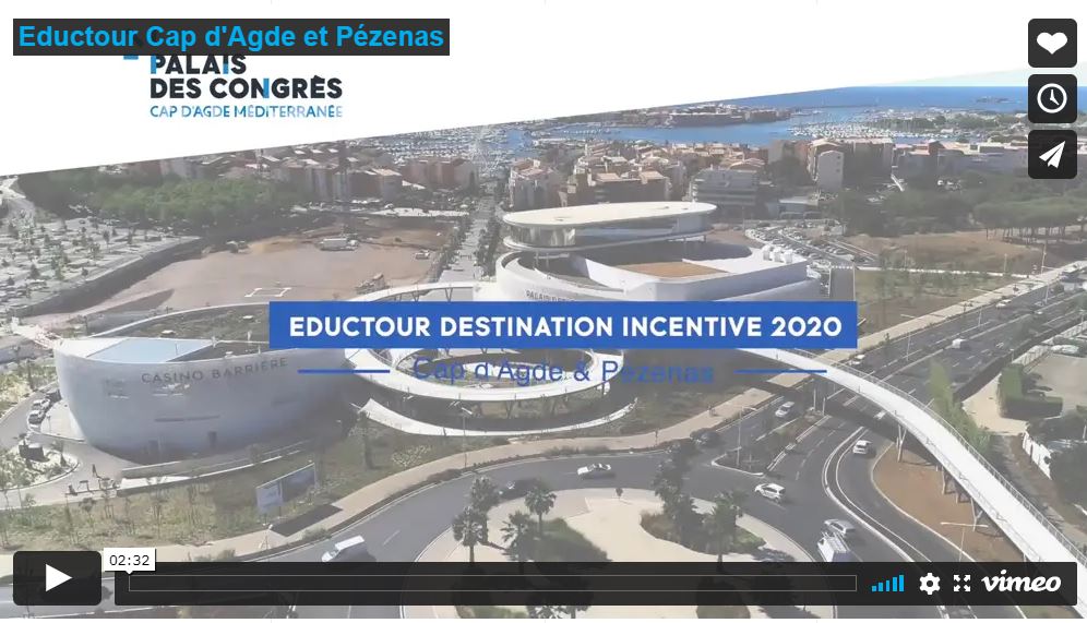 Découvrez les richesses que propose la destination Cap d'Agde pour vos événements MICE et incentives. Merci à Aude Vermont, Florence Devis et Vincent Guibert qui ont participé à cet Eductour 
<a href="/VilledePezenas/">Ville de Pezenas</a>
 
Voir la vidéo : news4u.li/re2q
#MICE #Event #incentive