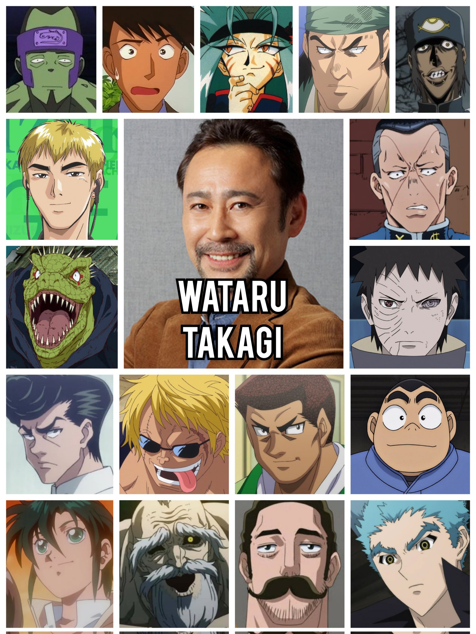 Personagens Com os Mesmos Dubladores! on X: Pessoalmente um dos meus  dubladores japoneses favoritos! Alguns dos papéis do incrível seiyuu Wataru  Takagi! Wataru é conhecido por dublar o Eikichi Onizuka em Great