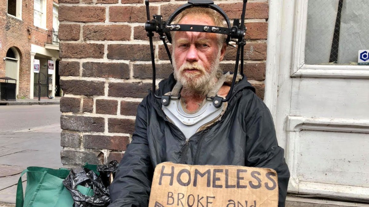 Buys homeless men