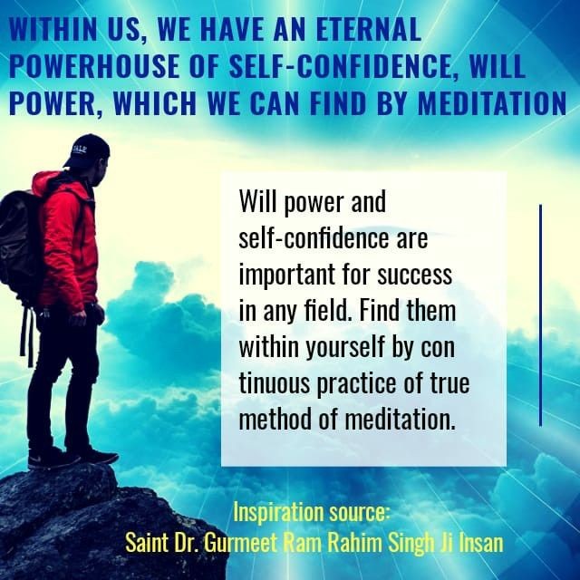 Meditation is the Cure of all the Woes and Worries. 
So Make Meditation a daily habit of your Life and experience it's Miraculous Benefits.
#MeditateForYourself
#MeditationMantra
#Mindfulness
#MeditateForSoul
#SaintDrMSG
#DeraSachaSauda
#SaintDrGurmeetRamRahimJi
#BabaRamRahim