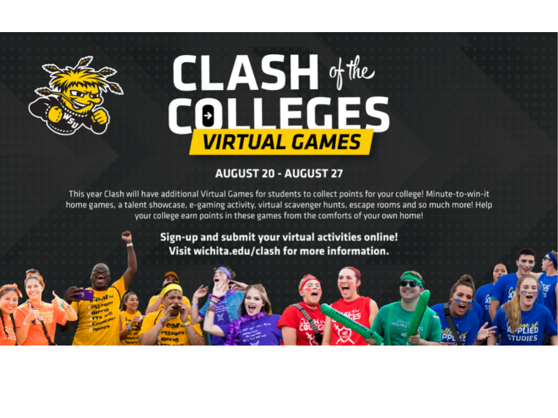 Hey Shockers, Clash of the Colleges Virtual Games are happening all week! Deadline to submit any activities is this Friday. Keep playing and get points for your college to determine which college will rule the school this year! LET'S GOOOO! #clashofthecolleges21