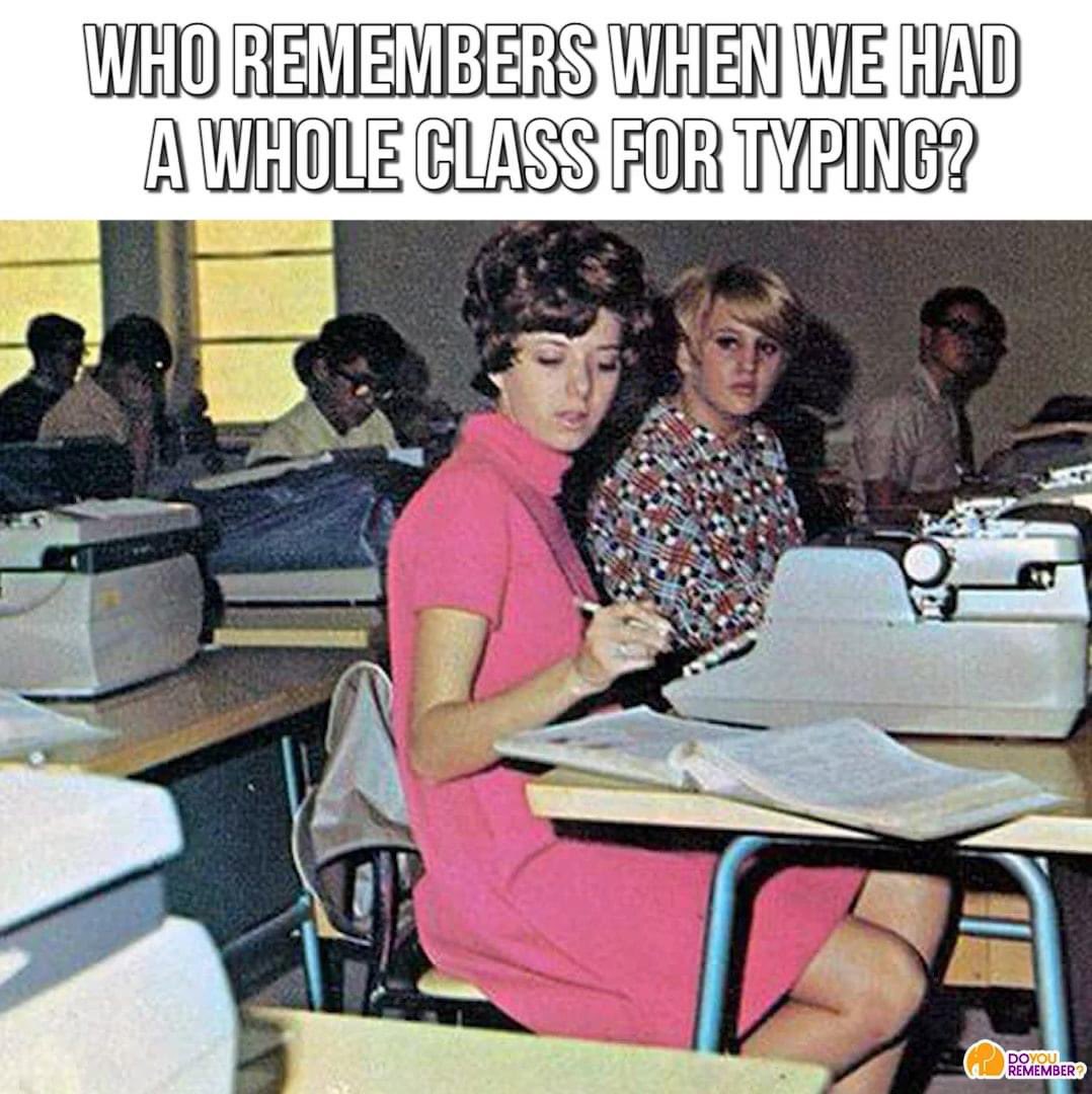 terrye_thorp's tweet image. Ok be honest- 
hands up, who else took a typing class? #highschool #typingclass #typing #feelingold
