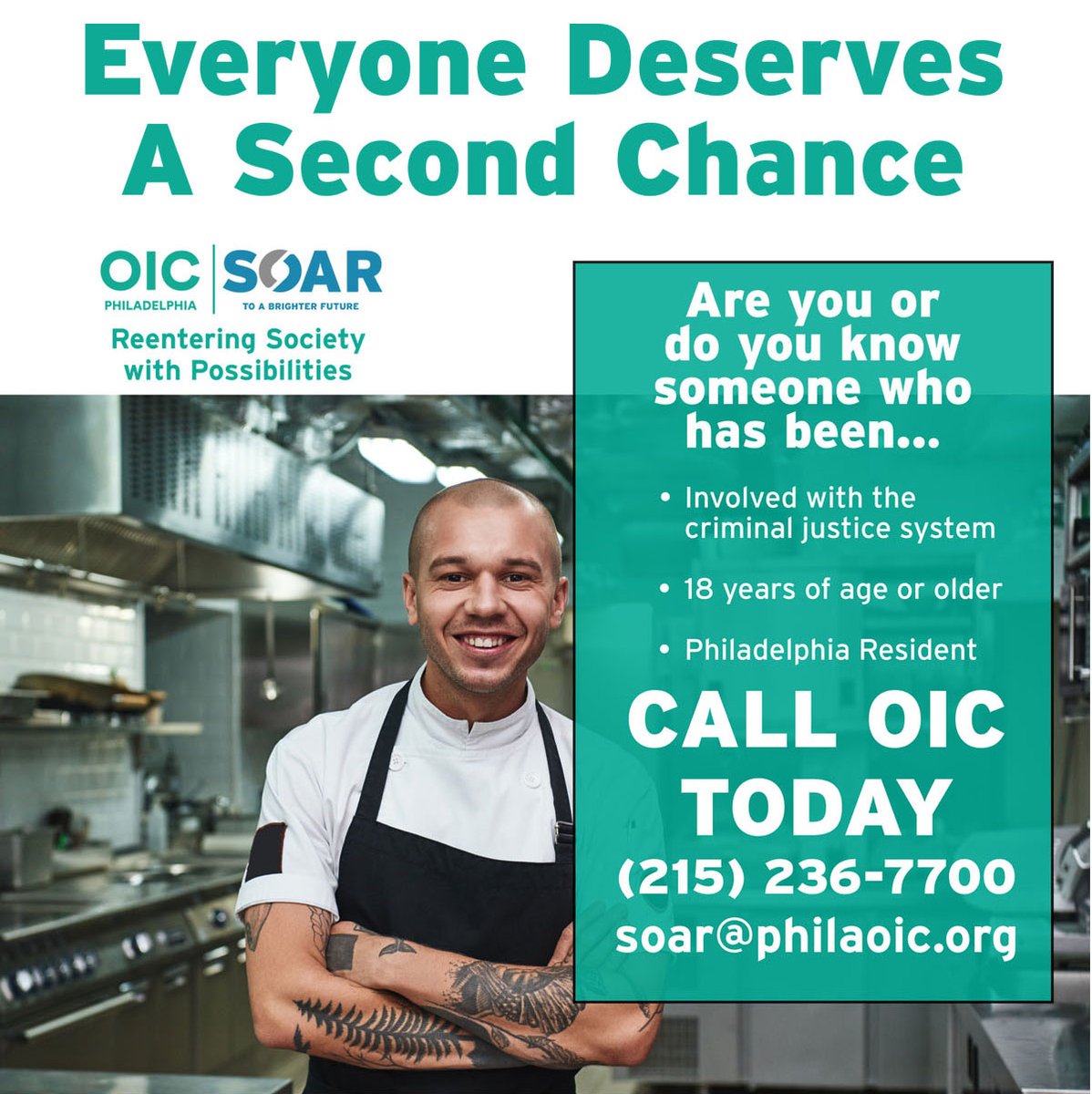 Philadelphia OIC’s Young Adult Reentry Program serves 18-24-year-olds who have or have had some form of criminal justice involvement. Participants receive access to free educational and vocational training through <a href="/CCPedu/">Community College of Philadelphia</a>. 
To learn about this program call us at 215-236-7700.