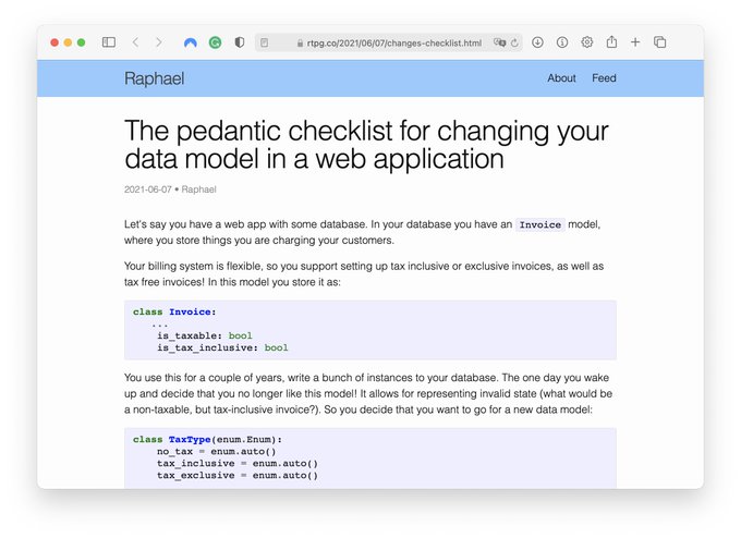 Checklist for Changing Data Model