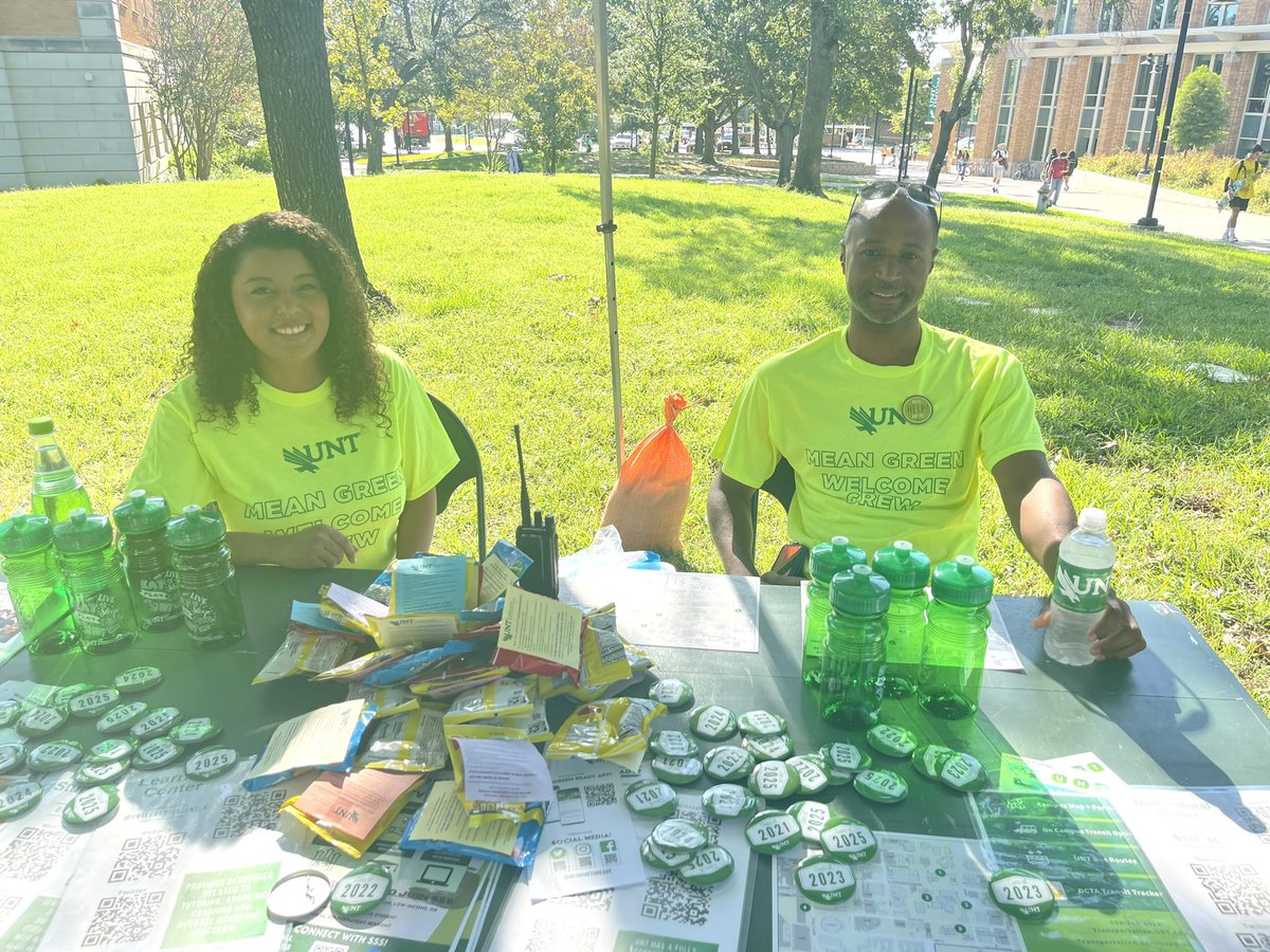 It’s UNT’s Week of Welcome (WoW) and I’m here to help answer any questions students have. Come see us at the tent between Sage and Sycamore Halls by the Union.
