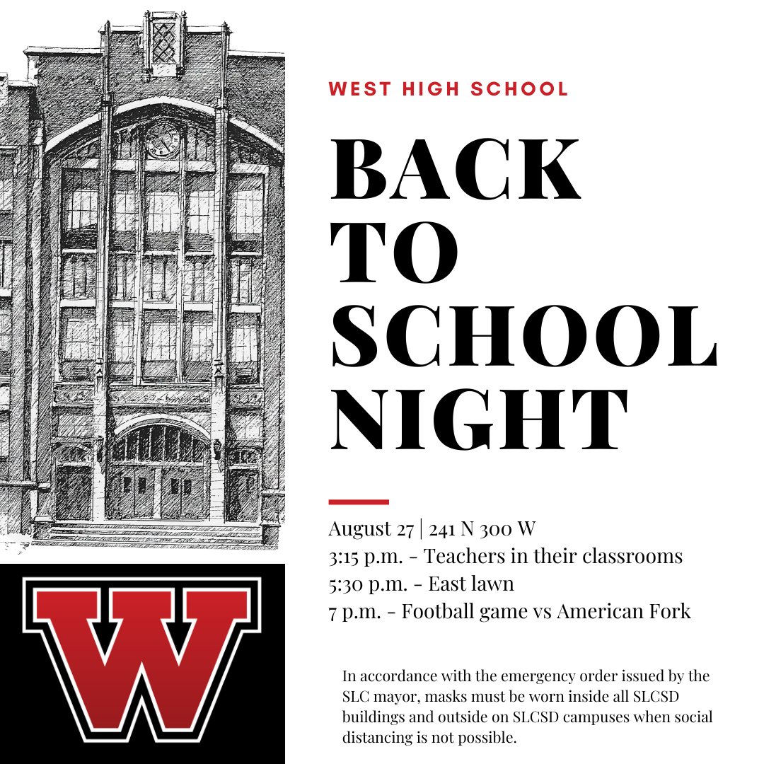 West High School (@westhighslc) on Twitter photo 