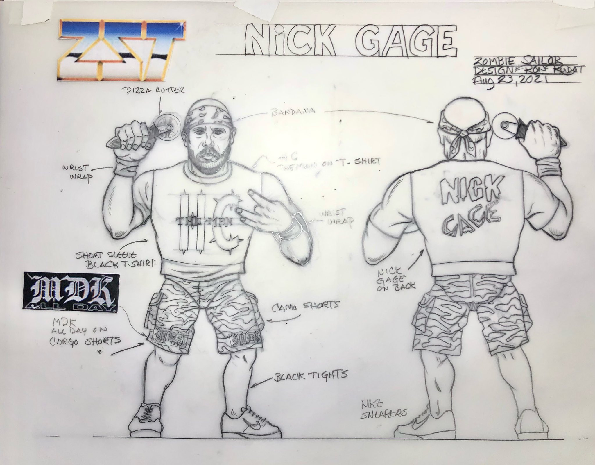Zombie Sailor on Twitter "Blueprint design for the FIRST EVER NICK GAGE action figure! He