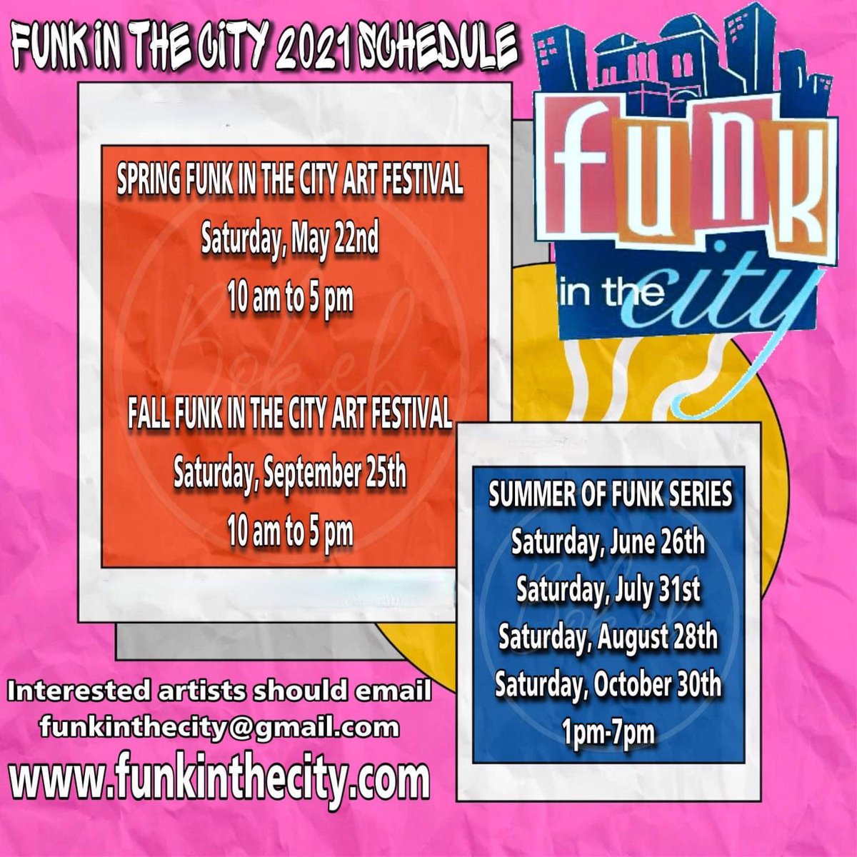 REMINDER: The August “Mini-Funk” is happening this Saturday, August 28th in Haynie’s Corner from 1:00-7:00 pm.