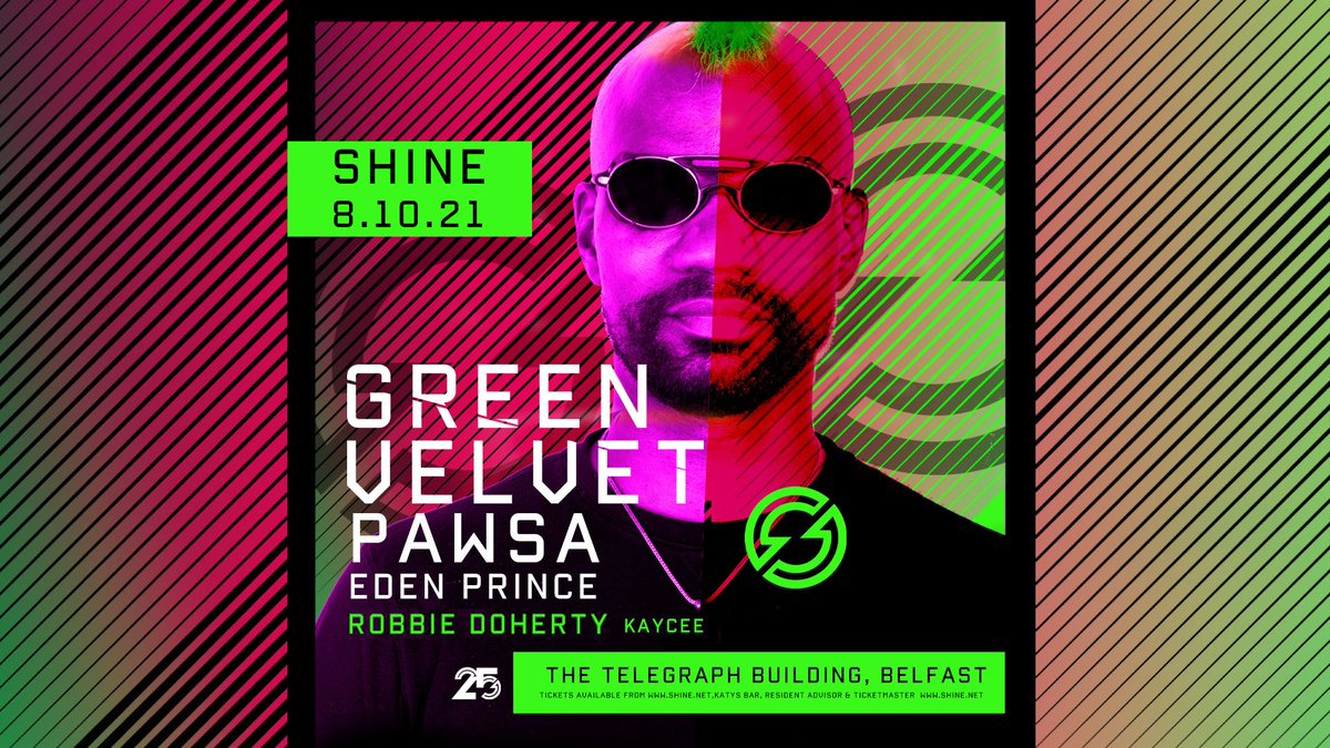 🟢 𝗝𝗨𝗦𝗧 𝗔𝗡𝗡𝗢𝗨𝗡𝗖𝗘𝗗 🟢

GREEN VELVET
PAWSA
+ more

🔗 𝗦𝗜𝗚𝗡 𝗨𝗣 for pre-sale/early bird ticket access (This Thurs 4pm) ⇢ bit.ly/GreenVelvet-Pa…

🔃 RT for a chance to WIN tickets 🔃 

📅 Fri 8 Oct 2021 📍 The Telegraph Building