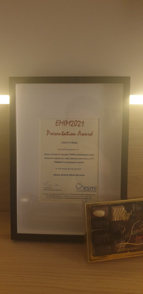 Thank you to the <a href="/ESMI_society/">European Society for Molecular Imaging - ESMI</a> study group for image-guided drug delivery for giving me the opportunity to present our work! And I even got chocolates from Cron &amp; Lanz which used to be my favorite café when I was a student in Göttingen! 😍🥳