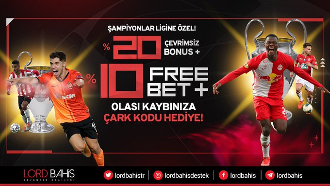 lordbahistr's tweet photo. LordBahis'te Şampiyonlar Ligi'ne özel günün fırsatı! 

Bugün yapacağınız yatırımlarınıza, %20 çevrimsiz yatırım bonusuna ek %10 freebet + olası kayıp durumunda çark kodu hediye!  

https://t.co/IO1UMUoK1H https://t.co/2jLhV8zzYE