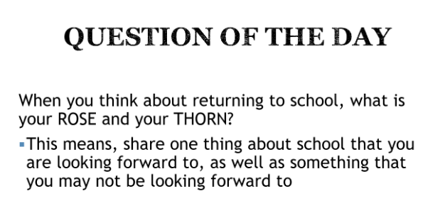 MissJFernandes's tweet image. What is your rose or thorn about going back to school in September? @HCDSB_CYCs  #HCDSBSpecEdSummerLearning