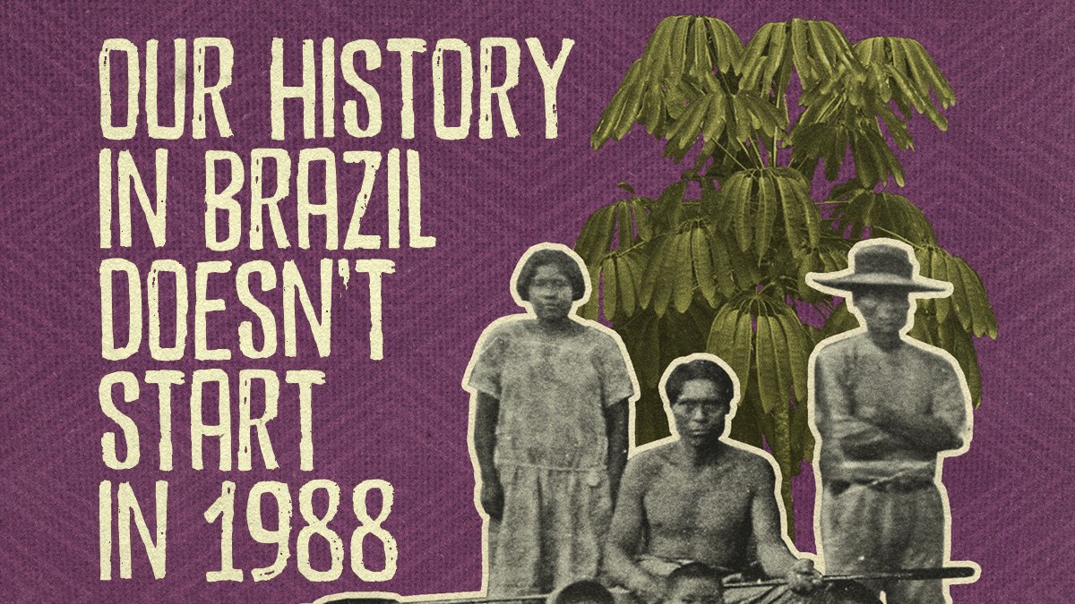ApibOficial's tweet image. The territorial rights of indigenous peoples are original, exist before non-indigenous laws, and are reaffirmed in the Federal Constitution. It is only up to the government to recognize them by demarcating the Indigenous Lands! #MarcoTemporalNão
