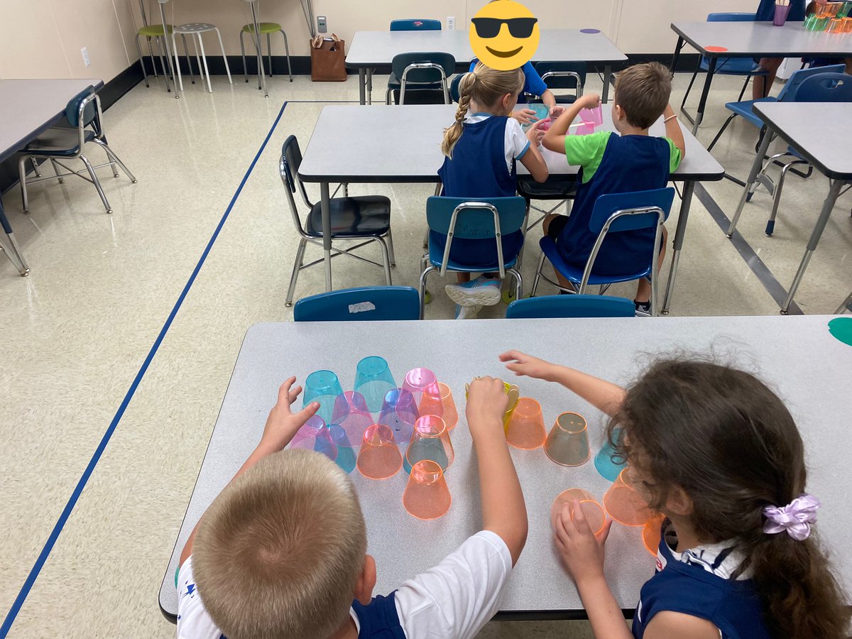 megan__burnette's tweet image. Second graders at @FarrPrim are working on their collaboration skills to build a tower out of cups. #KCSSTEM