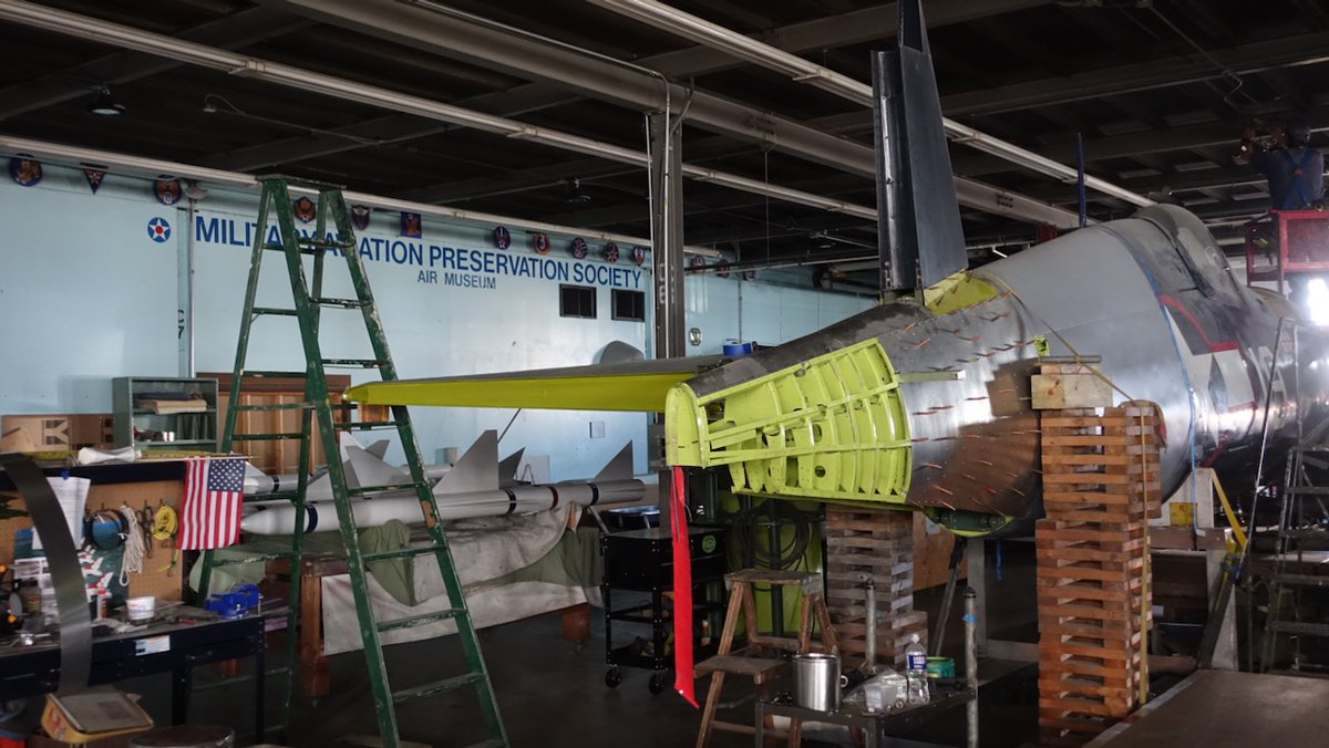 air_maps's tweet photo. Progress on our FG1-D Corsair #corsair #F4U #FG1 #warbirds #WWII #korea #navy #RoyalNavy #Akron #goodyear #chanceVought #whistlingDeath #USN #marines https://t.co/DxoDedJ2dS