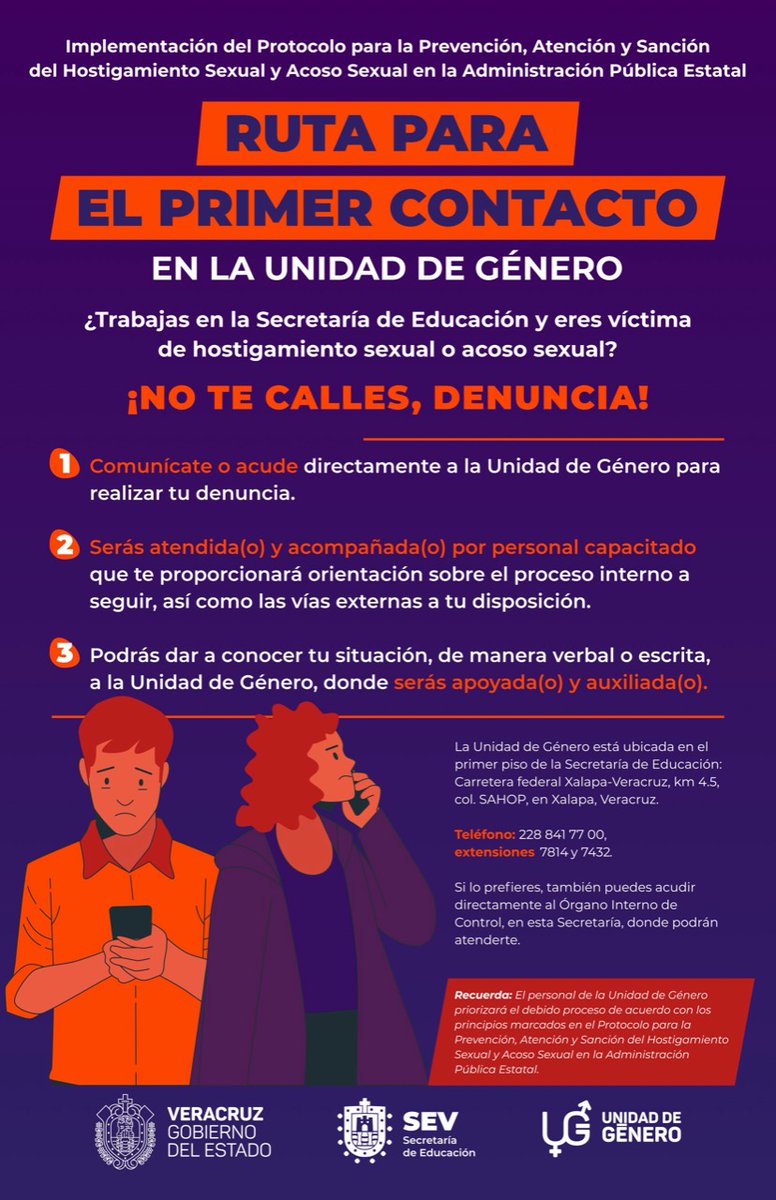 🟠En este #DíaNaranja conoce más sobre la Implementación del Protocolo para la Prevención, Atención y Sanción del Hostigamiento Sexual y Acoso Sexual en la Administración Pública Estatal. 👇