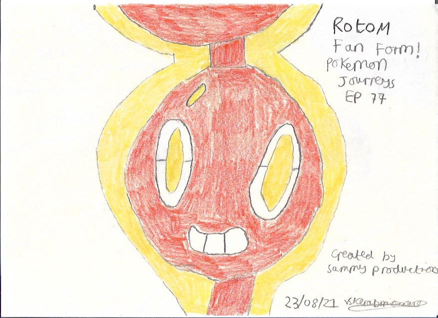 NivasSammy's tweet image. Here is a sketch I did of Rotom's fan form from Pokemon Journeys episode 77. Great episode! Looking forward to seeing Ash compete against tougher oppnents. #Pokemon #anipoke #sketch