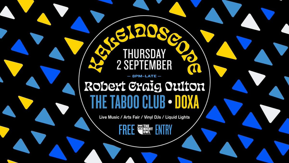After having our gig cancelled with Kaleidoscope last year due to COVID, we are excited to have a free entry show with them at <a href="/thenightowlbham/">The Night Owl</a> alongside <a href="/rcraigoulton/">Robert Craig Oulton</a> and Doxa next week.

We look forward to seeing you there🌹🍷