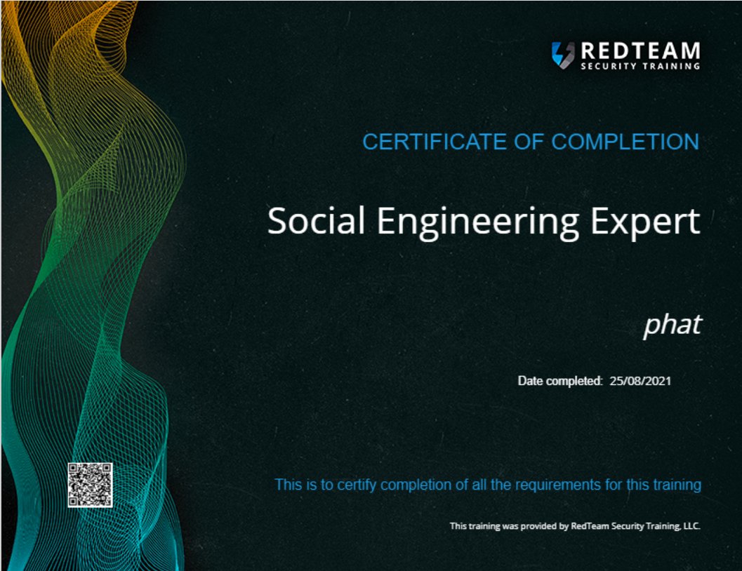 I just finished the Social Engineering Expert course and I can't suggest it more!
Basic but awesome resources to introduce you in the SE world.
#SEExpert #Training #Cert #SocialEngineering