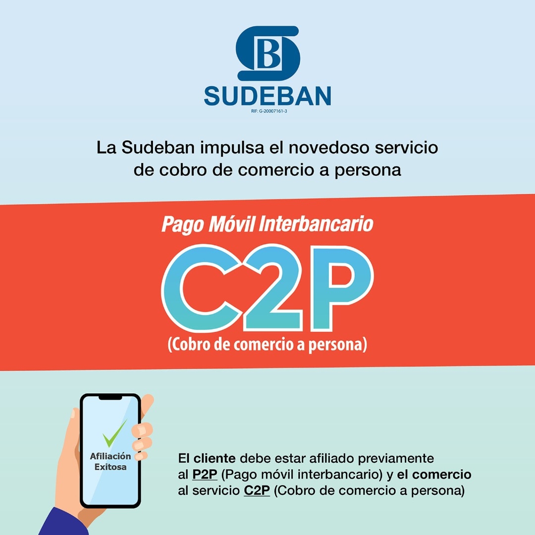 mippci_ven's tweet photo. 📌 𝙄𝙣𝙛𝙤́𝙧𝙢𝙖𝙩𝙚
C2P: Pago Móvil Interbancario Cobro de Comercio a Persona. Es rápido, efectivo y seguro.

¡Innovamos la economía digital!

#PuebloProductor https://t.co/IryADgIgth