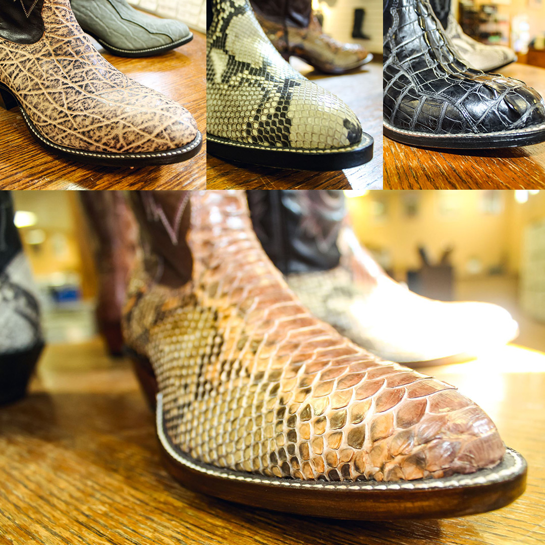 Today is the day! Our in-stock Exotic Boots are 20% off until the 28th! 🤩 

Which Exotic are you choosing? 😏 

#shoplocal #albertabootco #exoticleather #exoticboots #exoticbootsale