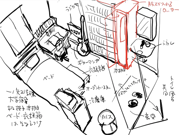 先輩から「ロッカーなかった?」とご指摘。ありました!加筆(赤色) 