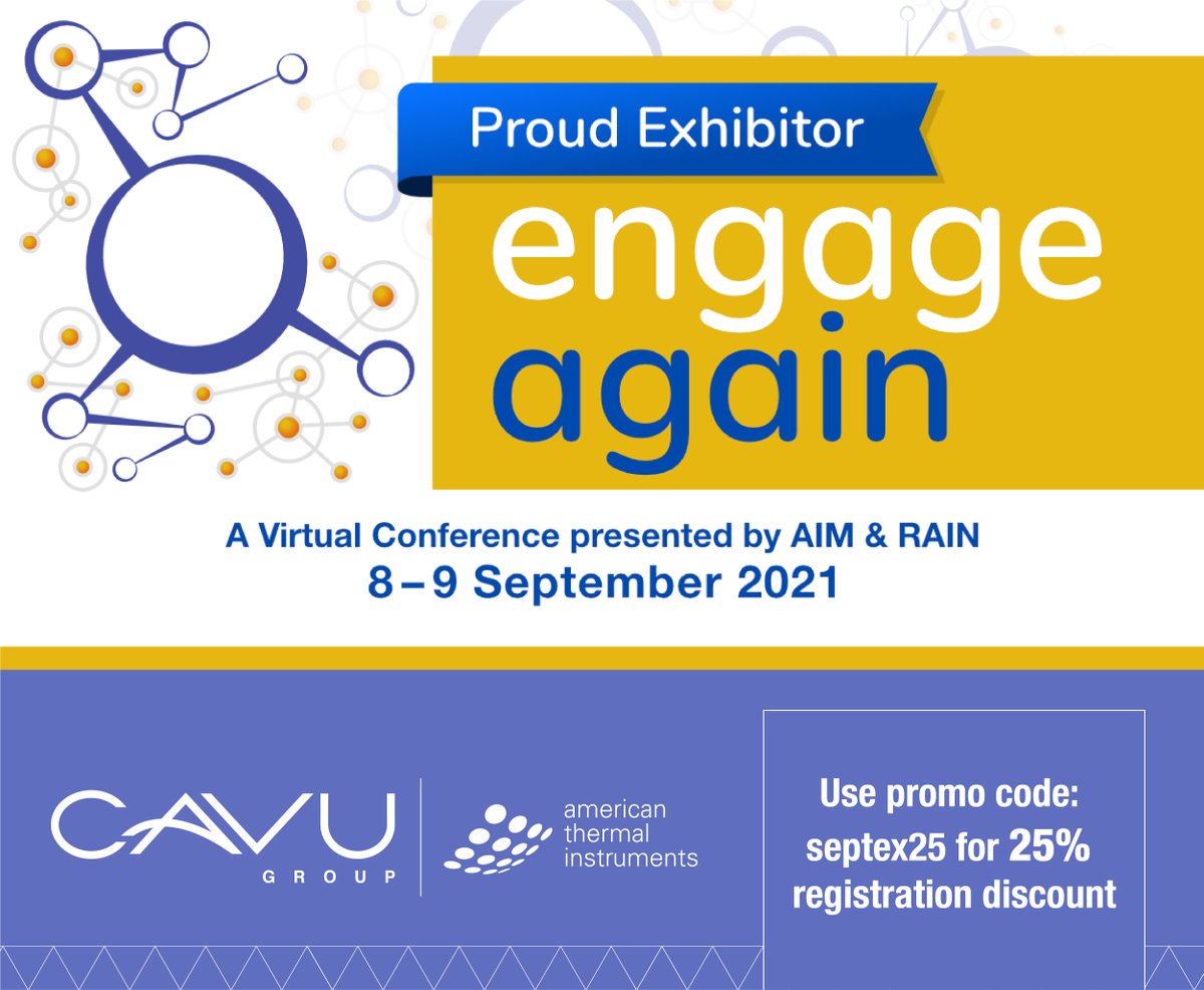 AmericanThermal's tweet photo. Join us at Engage Again Conference - Your opportunity to dialogue with individuals looking for cutting edge traceability &amp; supply chain strategies.

Code:  septex25 for 25% off
The best part?  Come listen to our Supply Chain Experts speak on Enabling E-Cycling through IoT. https://t.co/Pgjg1SPNOs