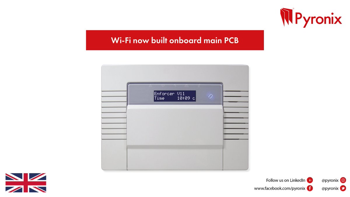 Pyronix's tweet photo. Have you heard? The Enforcer V11 now comes with Wi-Fi built onboard the main PCB. For important technical information click here: https://t.co/9pqUsQqNs6
#EnforcerV11 #NewRelease #TechnicalInformation https://t.co/7uggHtjD8D