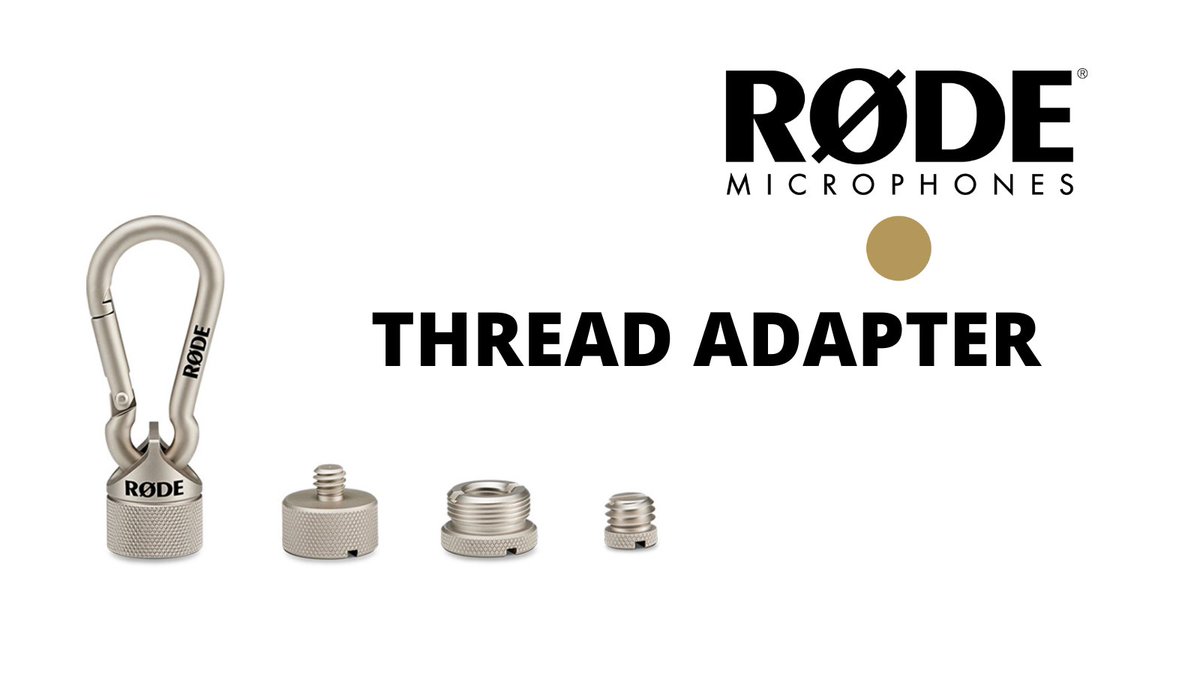 trewaudio's tweet photo. Introducing the @rodemics Thread Adaptor, a premium universal adaptor kit for mounting a range of devices onto any mic stand, boompole, tripod, or studio arm. https://t.co/tpCiOH8O3k #rode #threadadapter #soundaccessories #audioaccessories #audioadapters https://t.co/RWX67bacq2