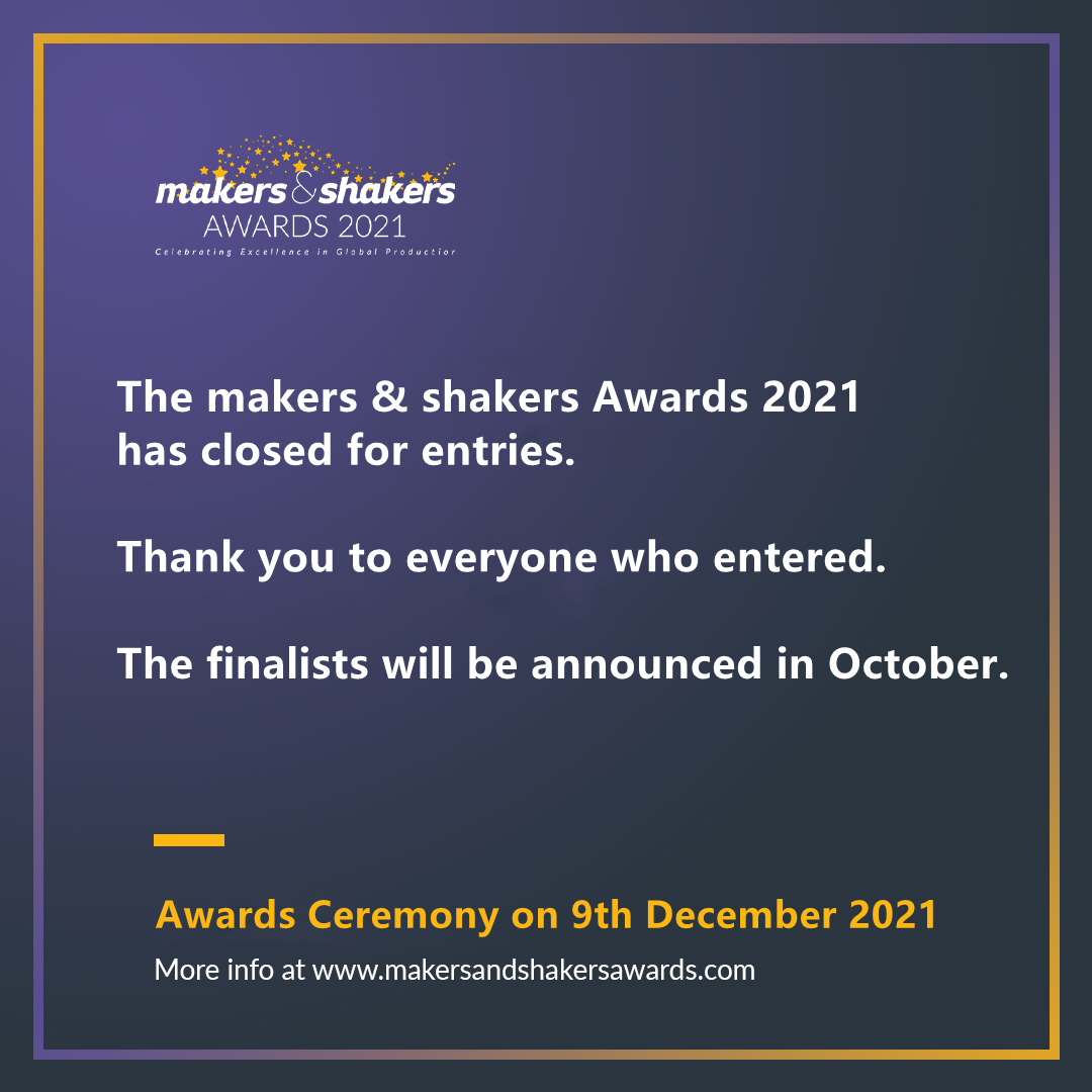 makershakersAWD's tweet photo. The Makers and Shakers Awards 2021 has closed for entries.
Thank you to everyone who entered.
The finalists will be announced in October ahead of the Awards Ceremony on 9th December 2021.
Visit https://t.co/Ux739crQB1
#masawards2021 #MakersShakersAward2021 #makersinc https://t.co/va8wl9rNRs
