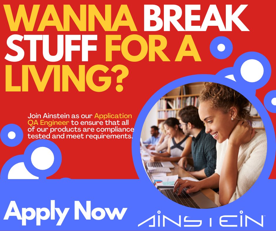 AinsteinAI's tweet photo. We need to hire someone to break stuff 😎
Do you have Agile Scrum knowledge?
Are you proficient in C, C++, and/or Python for embedded applications?
Go 2+ years of experience?

Let's talk! Apply Now: Application / QA Engineer at Ainstein AI https://t.co/a7A4Sy7d8l https://t.co/cPwEEGnouh