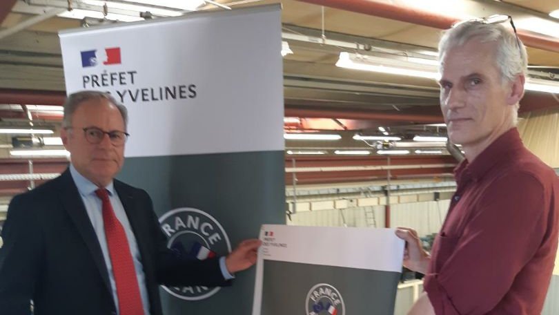 Prefet78's tweet photo. 🟢 #FranceRelance : @GerardDerouin, Sous-Préfet de Mantes-la-Jolie, a visité l'entreprise #SOMEGE à #Buchelay, lauréate du plan #FranceRelance, où il a été accueilli par son dirigeant, Cédric COOK. https://t.co/ma9LnUP5Bl