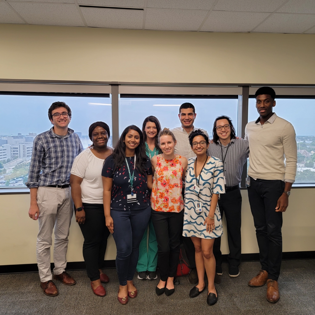 ✨Introducing the 2021 - 2022 Fellows! ✨
Back row (left to right): Dr. David Adler, Dr. Susanna, Awoyode, Dr. Catherine Murphree, Dr. Moayed Ibrahim, Dr. Alex Niu, &amp; Dr. Kennedy Iheanacho
Front row (left to right): Dr. Dharmini Manogona, Dr. Abigail Phelps, &amp; Dr. Sukhmani Gill