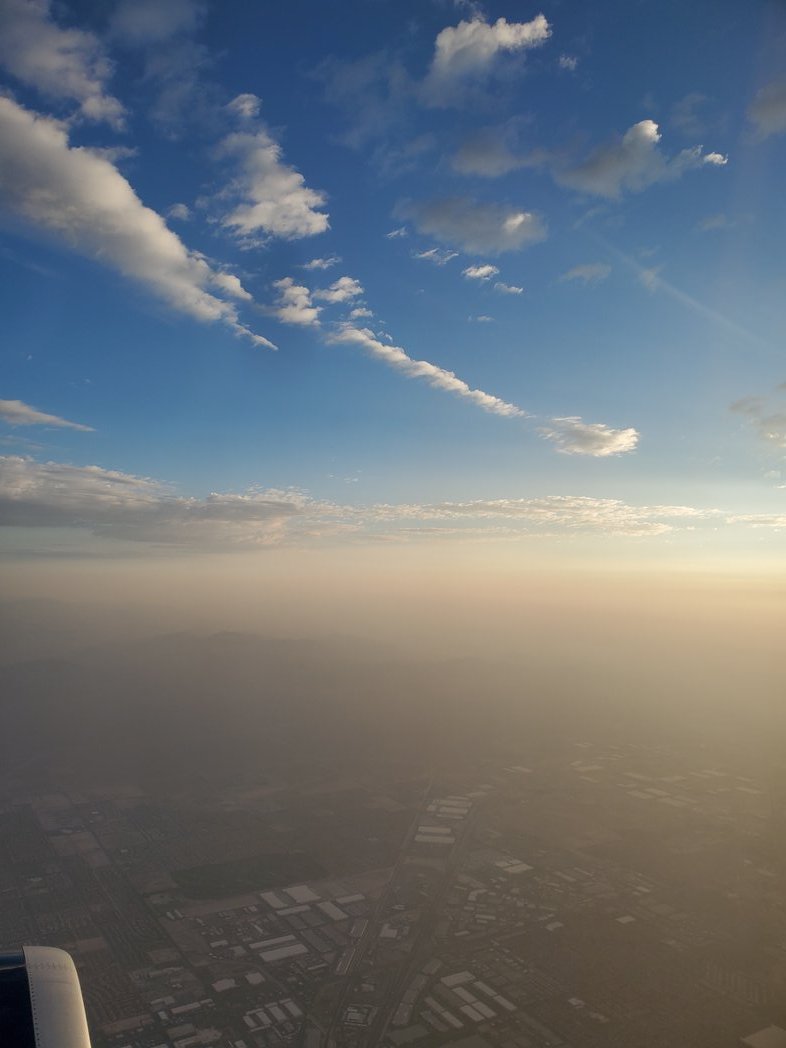 DSBerc's tweet image. Morning smoke over Las Vegas @NWSVegas
