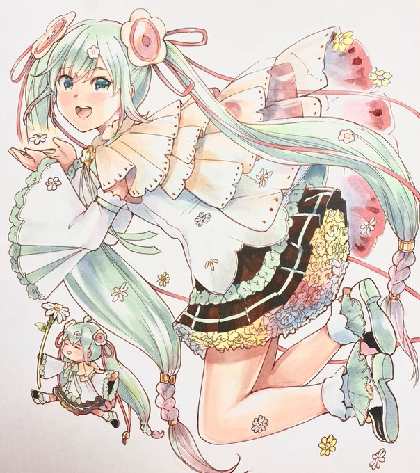 マジカルミライ2021の初音ミクさん描けました♪¶(⁄=˅̮=∖)⁋v✨

てふてふー 
