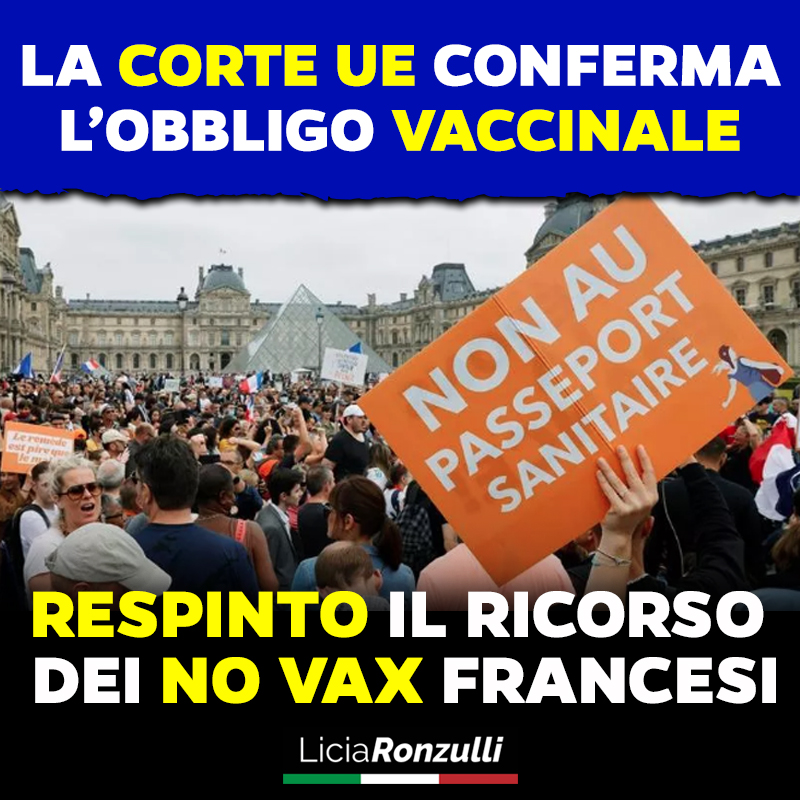 Anche a livello europeo si riconosce non solo che l’obbligatorietà del #vaccino non lede alcun diritto. La #CorteEuropea ha respinto il ricorso presentato da alcune categorie francesi sottoposte all'obbligo vaccinale #vaccinoobbligatorio