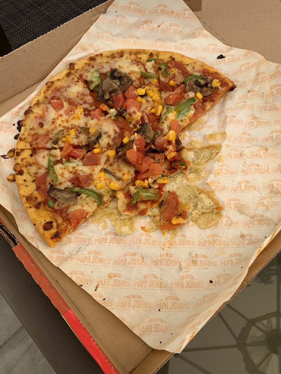 TeddlesCanuck's tweet photo. @PapaJohnsUK I do usually love your butternut squash bases, but not sure what happened today … it’s all stuck to the paper 😕 https://t.co/QbwncPOO8y