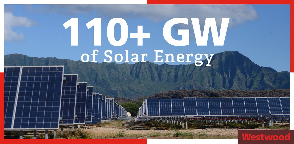 westwoodps's tweet image. Support for the fastest-growing source of clean energy continues for Westwood! We have led the permitting, engineering, &amp;amp; surveying of more than 2,100 projects since 2008. These projects have generated 110+ GW of solar energy. Learn more: westwoodps.com/power/markets/… #TransformTheGrid