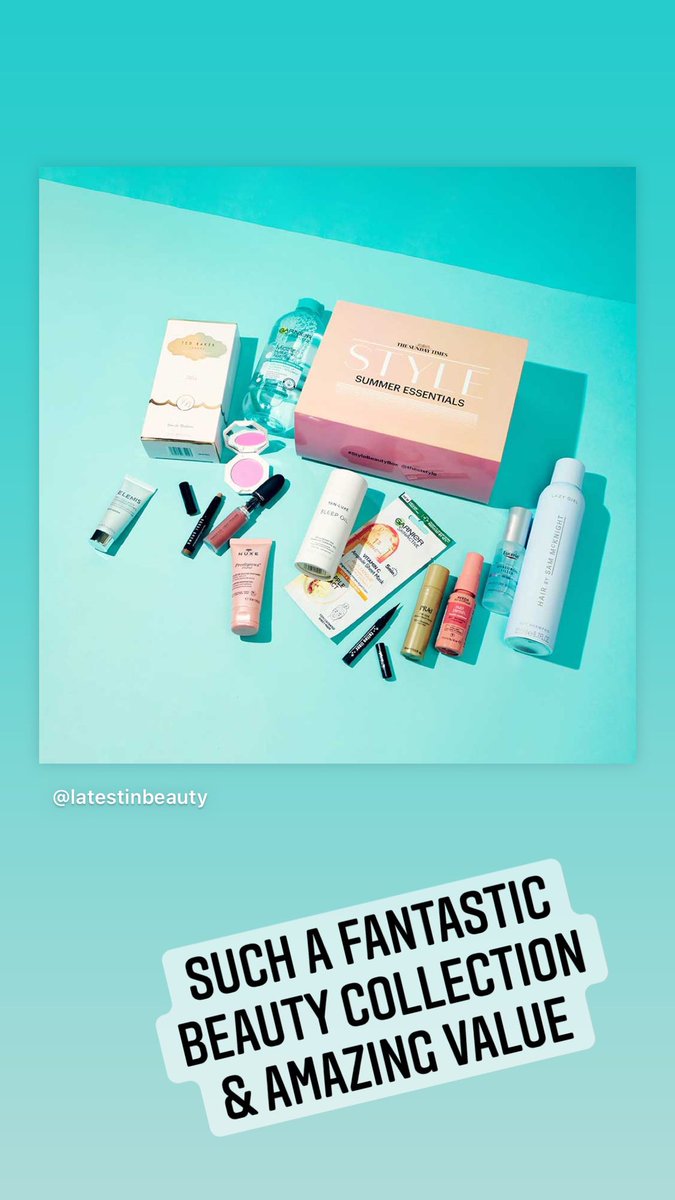 Check out this Style Summer Essentials Beauty Box from <a href="/LatestInBeauty/">Latest in Beauty</a> worth over £265 

Including brands such as #Elemis #FentyBeauty #TedBaker #Aveda &amp; many more for only £48 

latestinbeauty.com/collections/st… 

#BBloggers #LatestInBeauty #TheSundayTimes #SummerEssentials