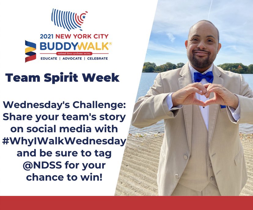We’re halfway through Team Spirit Week and today, we’re asking you to share your story and team’s fundraising link on social media and include #WhyIWalkWednesday in your post. Your team will receive an entry in today’s prize drawing for every post and share by 11:59pm tonight.