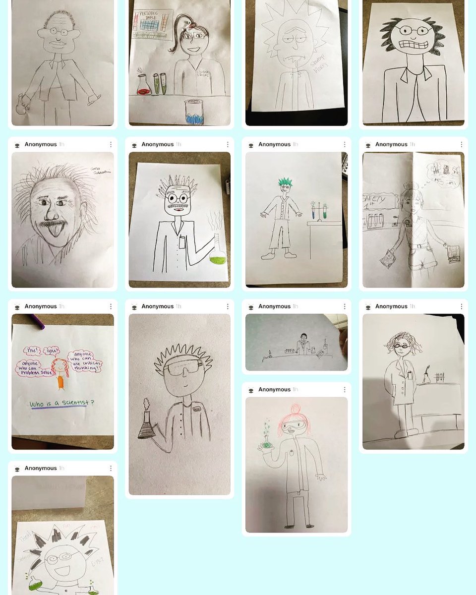 An old instructional practice, but still a favorite. Happy Fall 2021 semester, All!#scienceeducation #pictureascientist