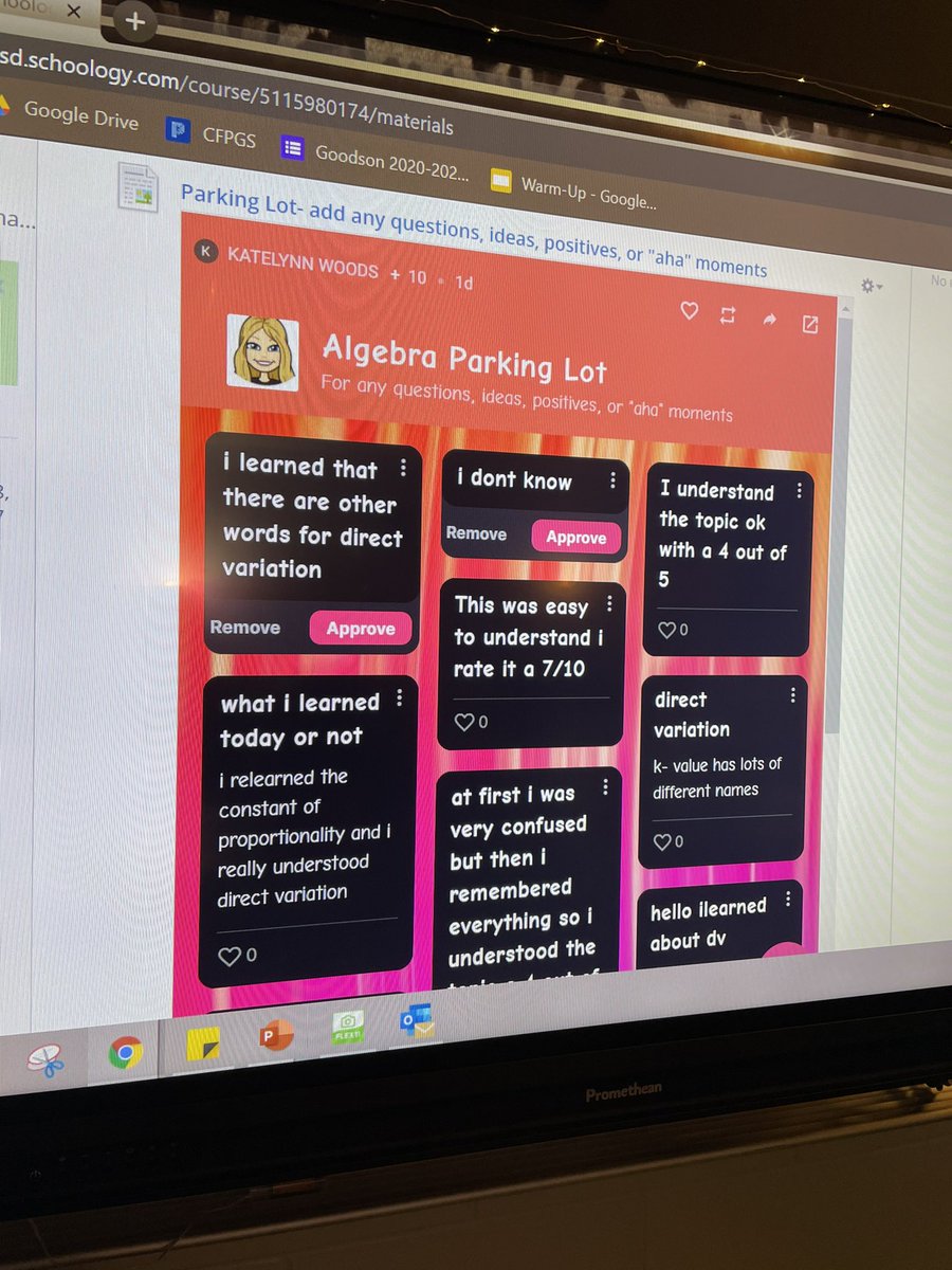 My favorite new tool I’m using in my classroom! Today we did an exit ticket with it just to get used to using padlet and seeing how it works. My favorite part is that I can approve or remove posts!