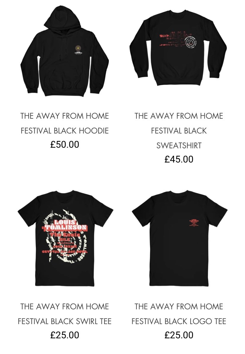 Louis Tomlinson has dropped Limited Edition festival merch 