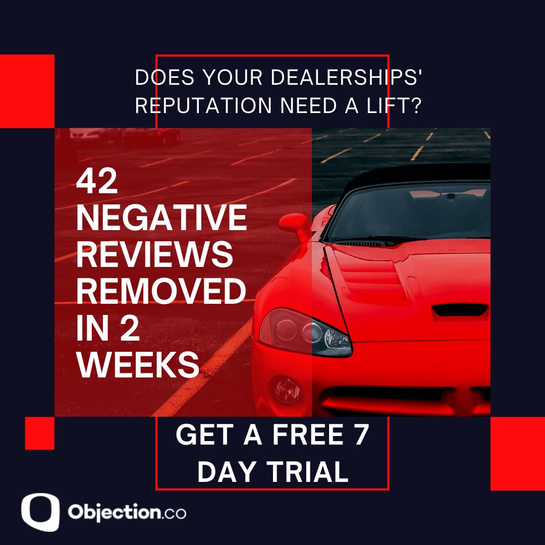 Car Dealerships have had to pivot during Covid, making online reputation critical. Sign up for a 7 Day Trial and get 1 dispute free. dlvr.it/S6JgCd