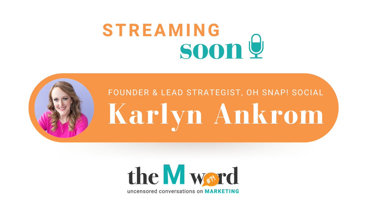 Tune in tomorrow for a quote-worthy episode with <a href="/Kar_lyn/">Karlyn Ankrom</a> Ankrom, Founder &amp; Lead Strategist at Oh Snap! Social, as she discusses her new approach to social media marketing made specifically for businesses with "social media allergy."

#MarketingPodcast #SocialMediaMarketing