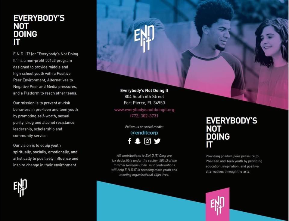 DanaTrabulsy's tweet image. Join me in supporting @enditcorp, a local nonprofit in @Ft_Pierce who focuses on the arts to help positively impact the lives of youth in our area, as they compete to win a $25,000 grant. Please go to this link: neighborhoodassist.com/entry/2039510 and vote for E.N.D. IT!